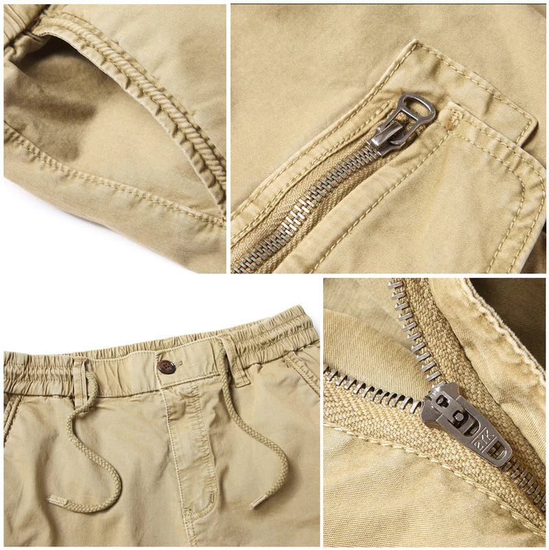 Cargohosen | Kordelzug | Elastische Taille | Herrenhosen | Jogginghosen-Chaps Herrenmode