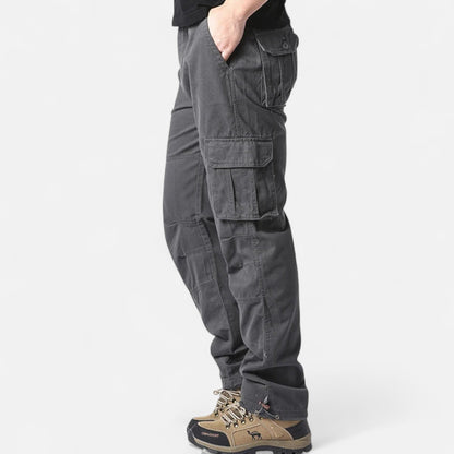 Cargohosen – Lässig – Gerades Bein – Taktische Hosen – Herrenhosen-Grau-M-Chaps Herrenmode