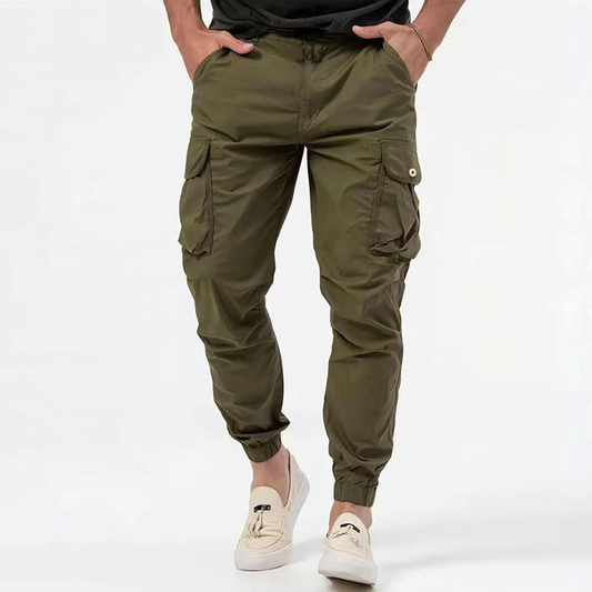 Herren Cargo-Hosen Lässig Vieltaschen Schwarz - Norvielle