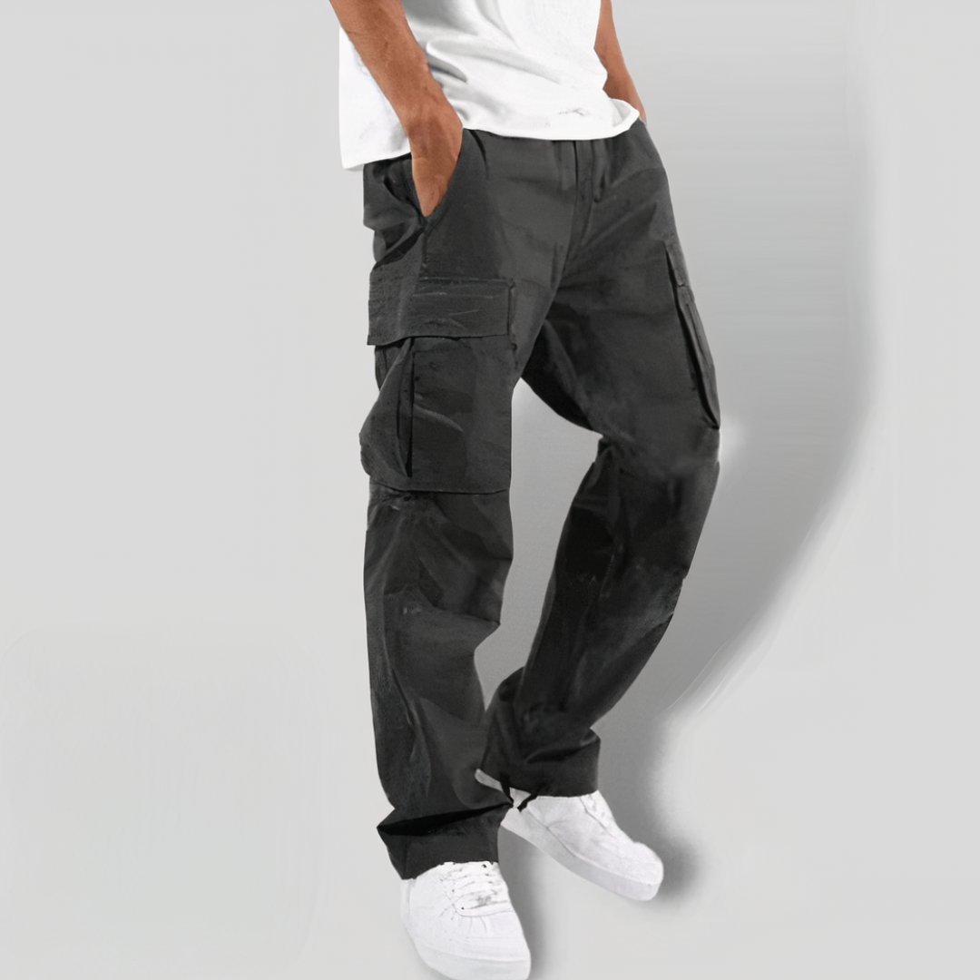 Herren Cargohosen Lockere Passform Gerades Bein Bequem - Norvielle