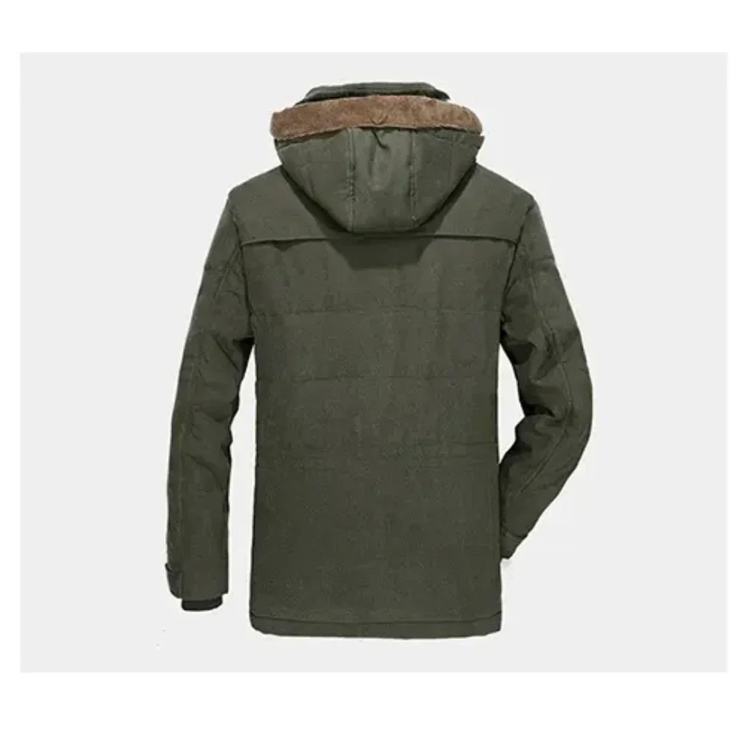 Herren Winterjacke Isoliert Kapuze Verstärkt