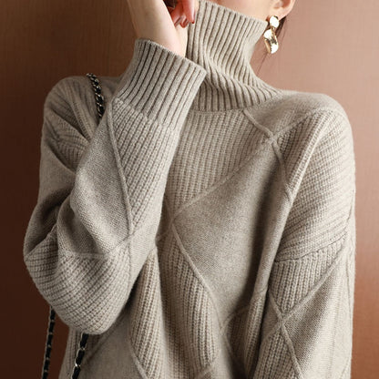 Norvielle Damen Rollkragenpullover Stilvoll