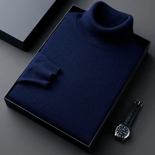 Norvielle Herren Kaschmirsweater Rollkragen Klassisch - Norvielle
