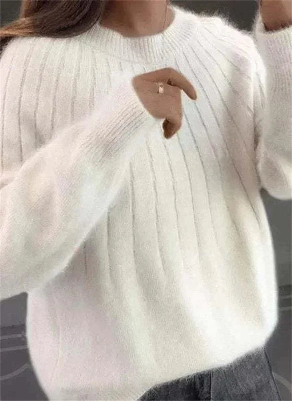 Damen Kaschmirpullover Eleganter Langarm