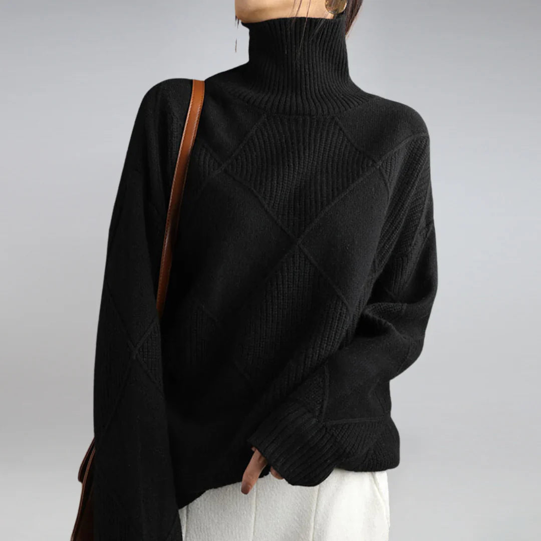 Norvielle Damen Kaschmir Rollkragenpullover Winter