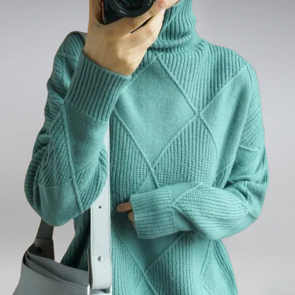 Norvielle Damen Kaschmir Rollkragenpullover Winter