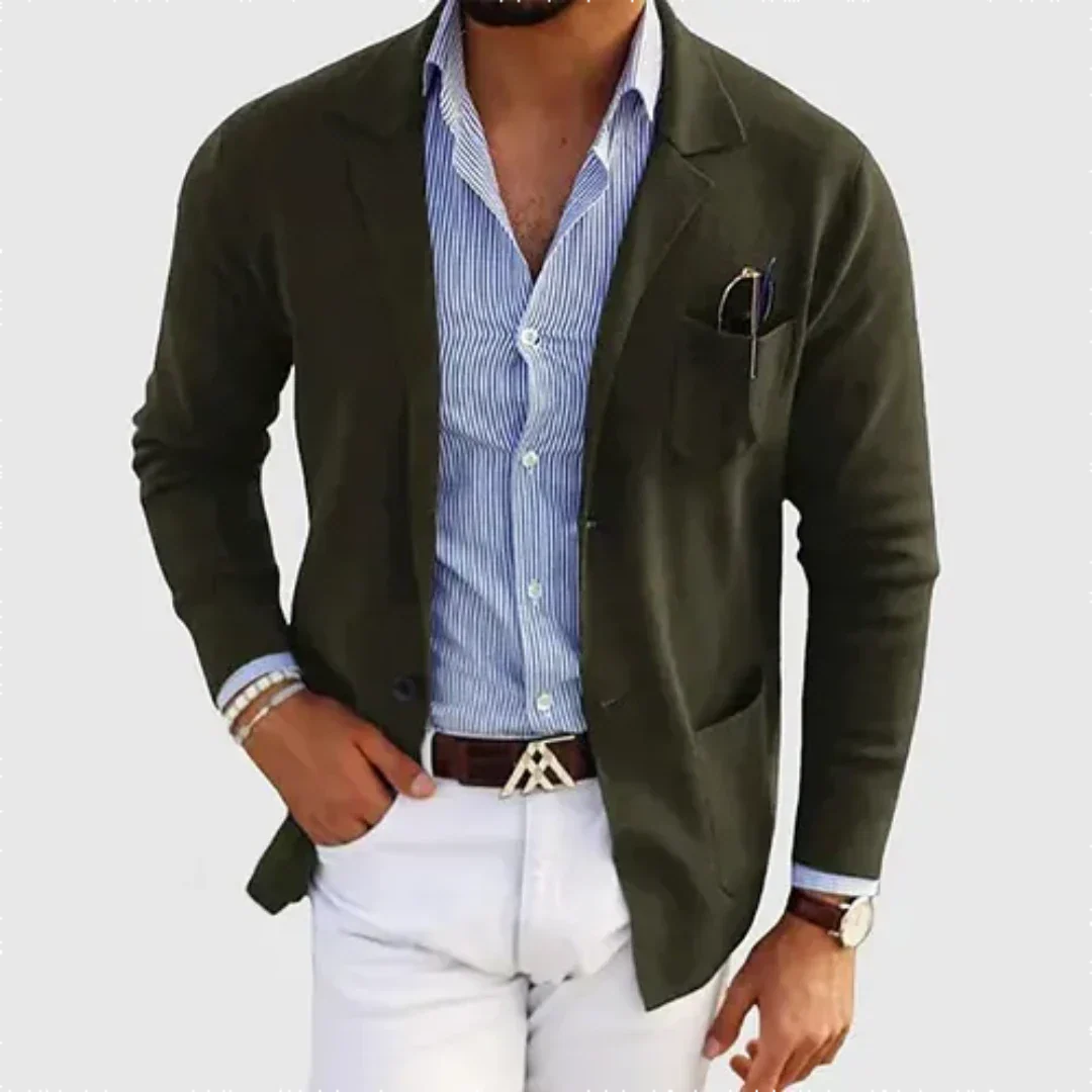 Herren Blazer Lockerer Schnitt Entspannte Form