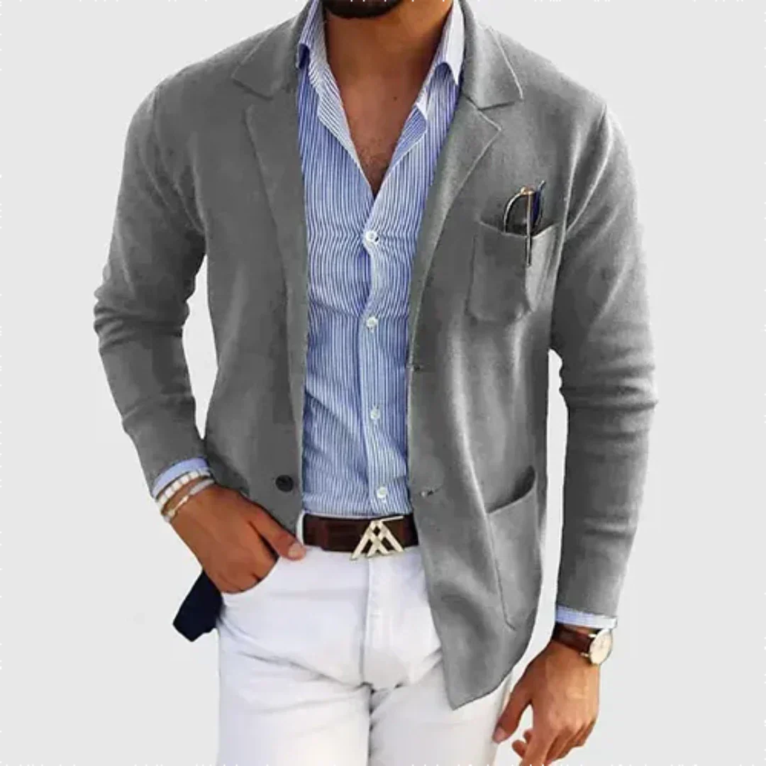 Herren Blazer Lockerer Schnitt Entspannte Form