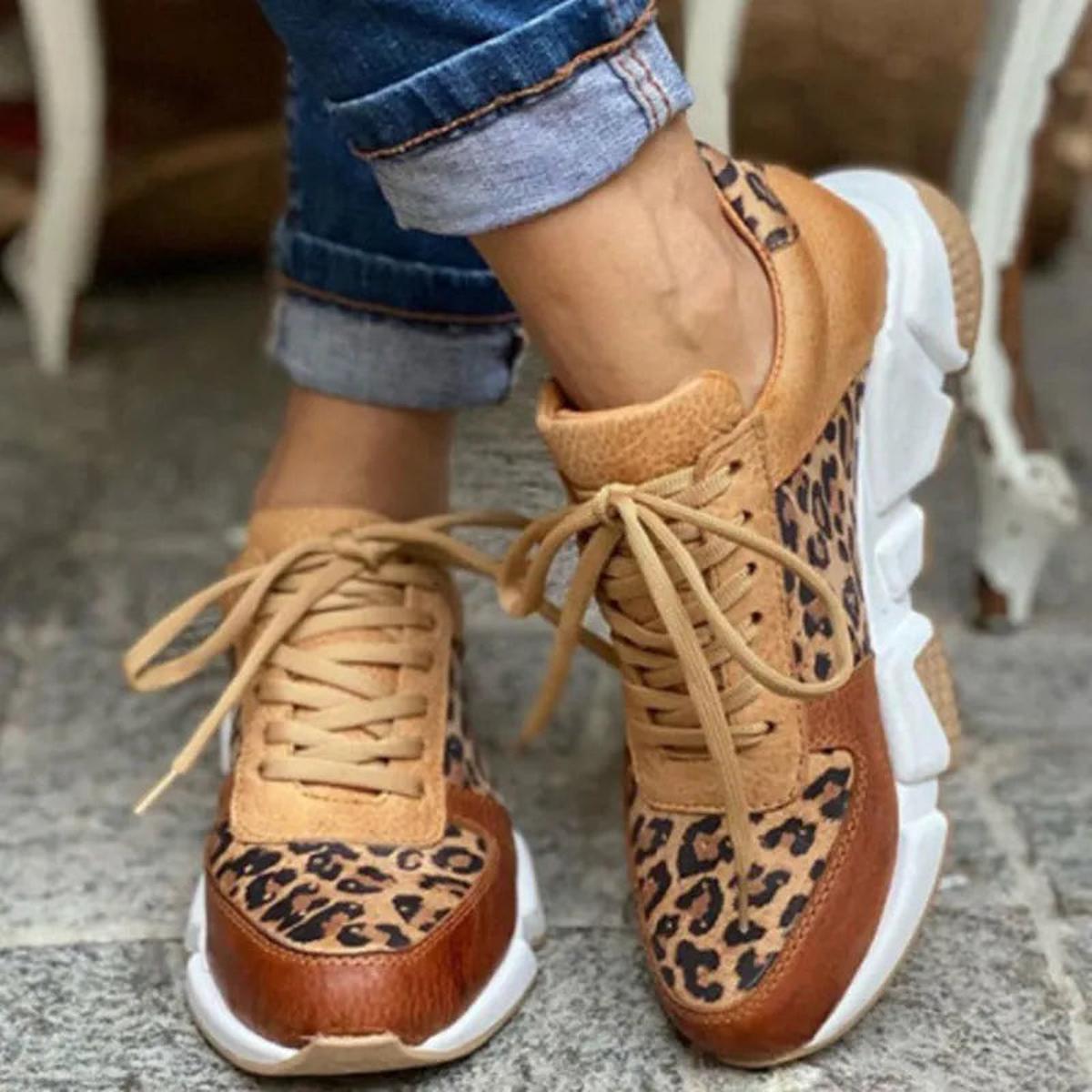 Damen Chunky Sneaker Modischer Print