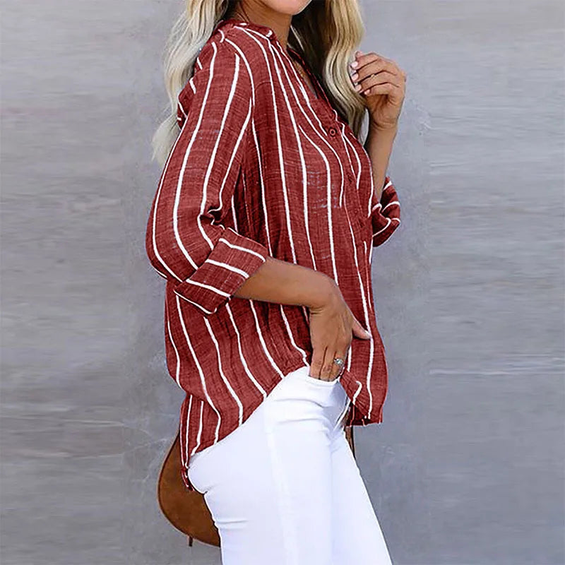 Elegante Damen Bluse Gestreift - Norvielle