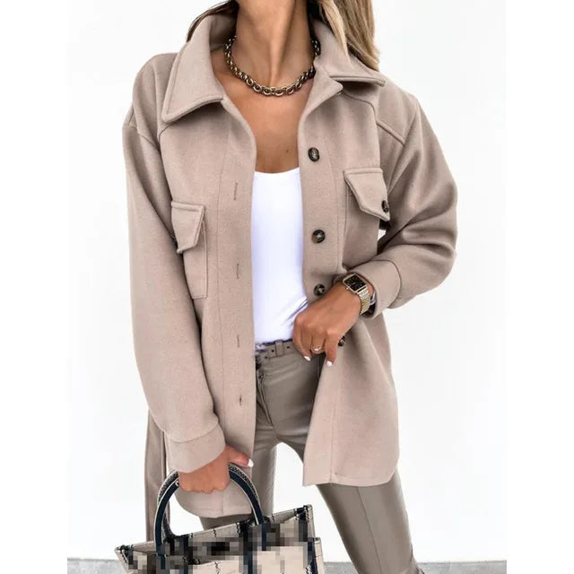 Norvielle Damen Frühjahrsmantel Elegantes Design