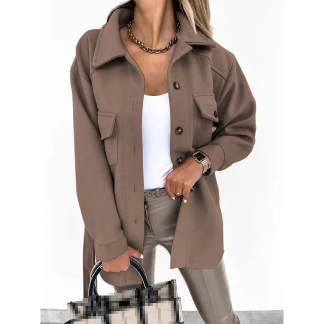 Norvielle Damen Frühjahrsmantel Elegantes Design