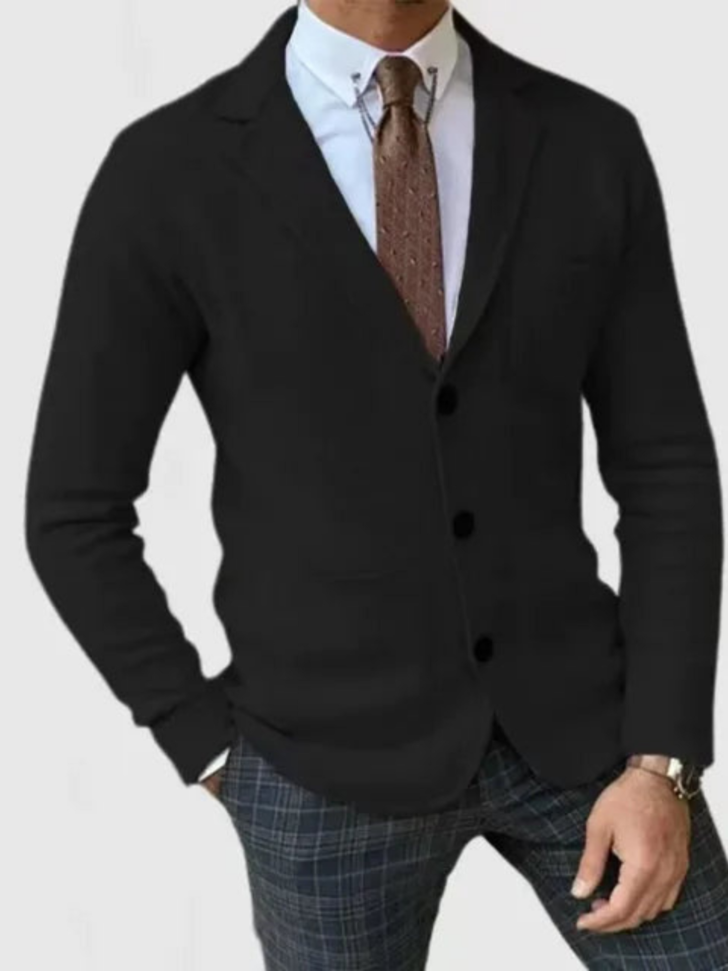 Herren Blazer Jacke Maßgeschneiderter Schnitt Casual