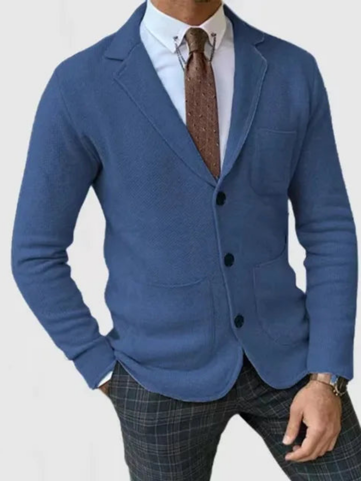 Herren Blazer Jacke Maßgeschneiderter Schnitt Casual