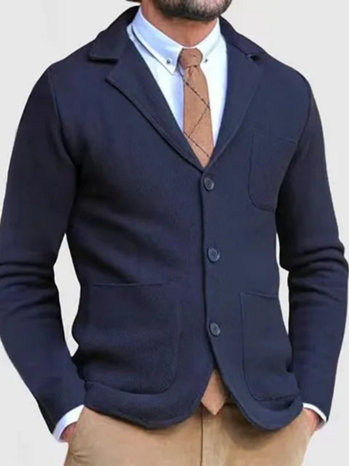 Herren Blazer Jacke Maßgeschneiderter Schnitt Casual