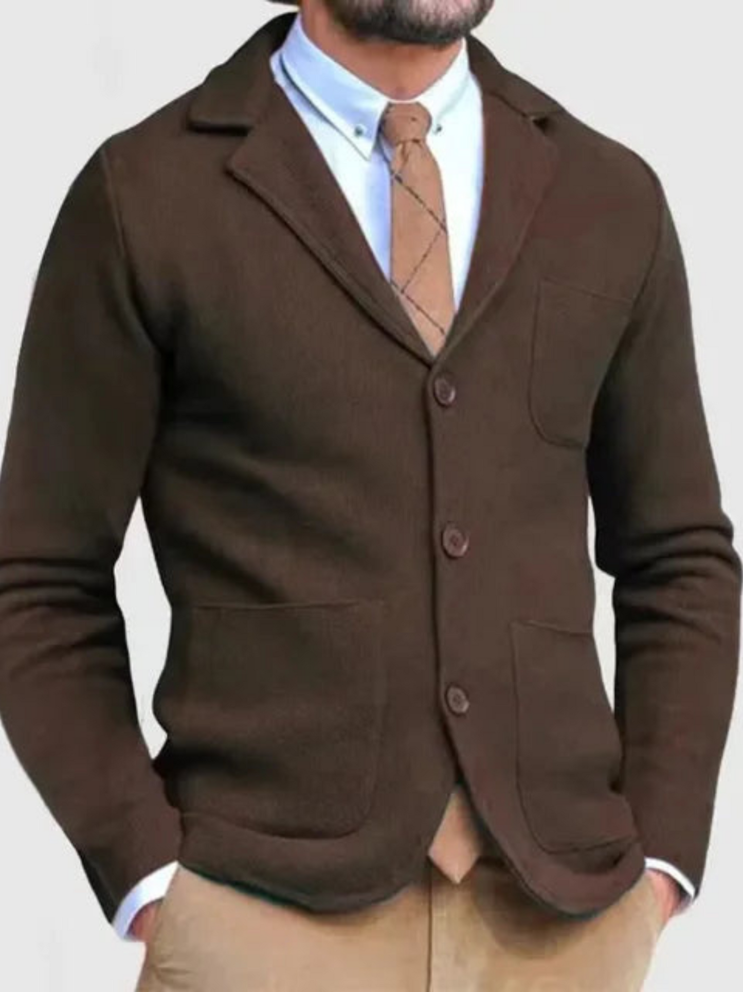 Herren Blazer Jacke Maßgeschneiderter Schnitt Casual