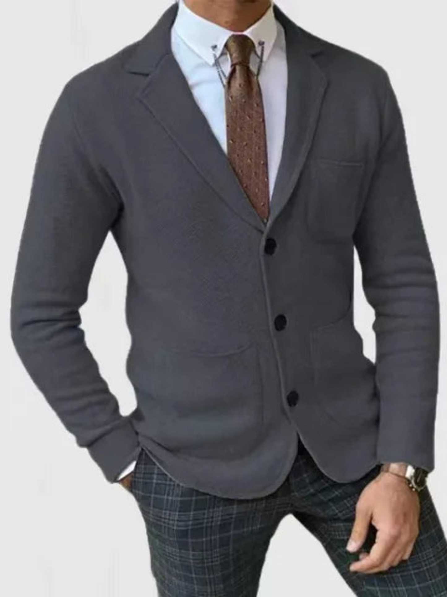 Herren Blazer Jacke Maßgeschneiderter Schnitt Casual