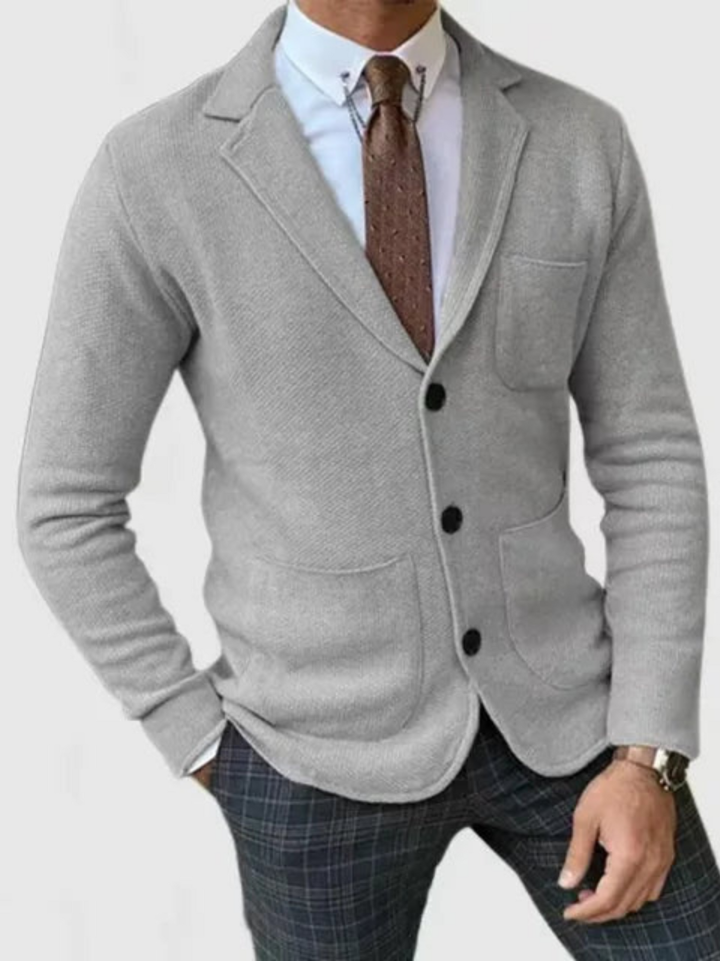 Herren Blazer Jacke Maßgeschneiderter Schnitt Casual