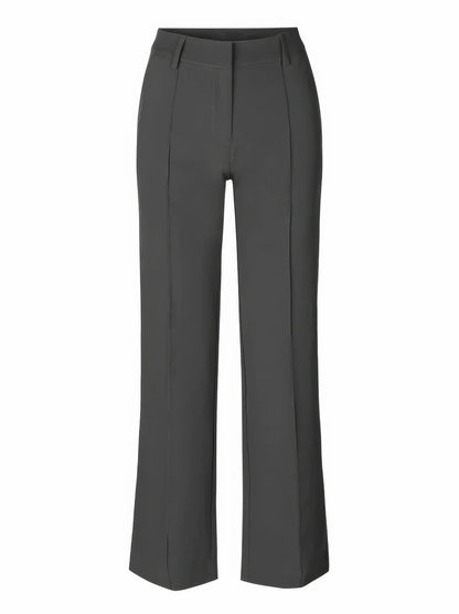 Damen High Waist Hose Weites Bein Elegantes Design