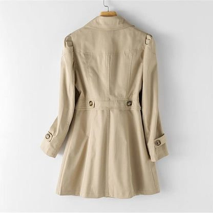 Norvielle Damen Trenchcoat Leicht Wasserabweisend Mittellang