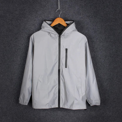 Norvielle Damen Langärmelige Wasserdichte Reflektierende Jacke