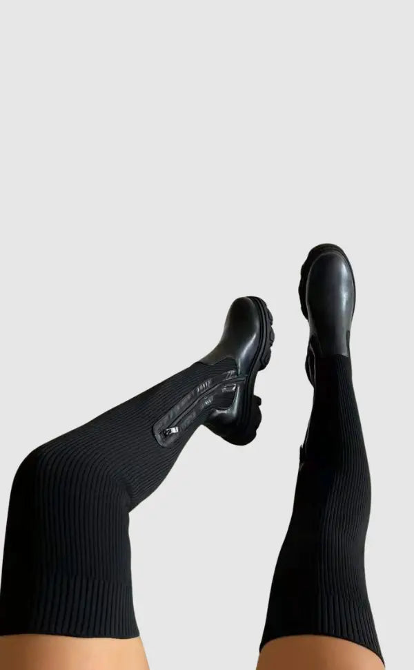 Damen Stiefel Stretch Weite