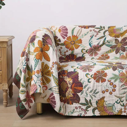 Florale Wurfdecke