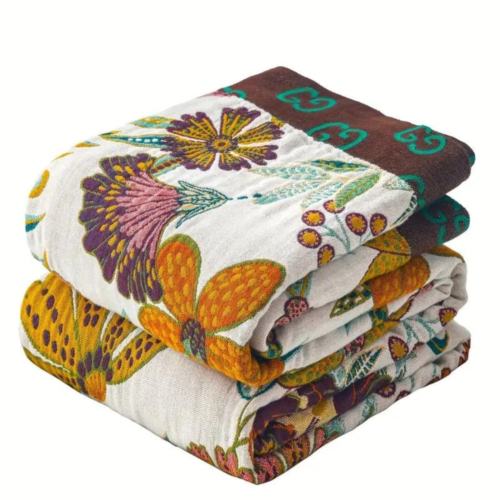 Florale Wurfdecke