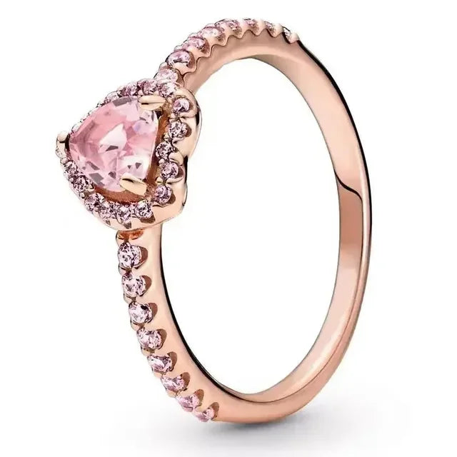 Herzförmiger Verlobungsring Diamant Weißgold
