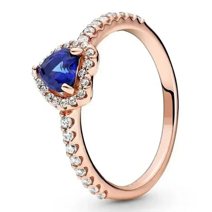 Herzförmiger Verlobungsring Diamant Weißgold