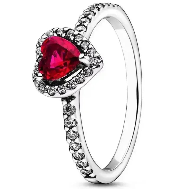 Herzförmiger Verlobungsring Diamant Weißgold