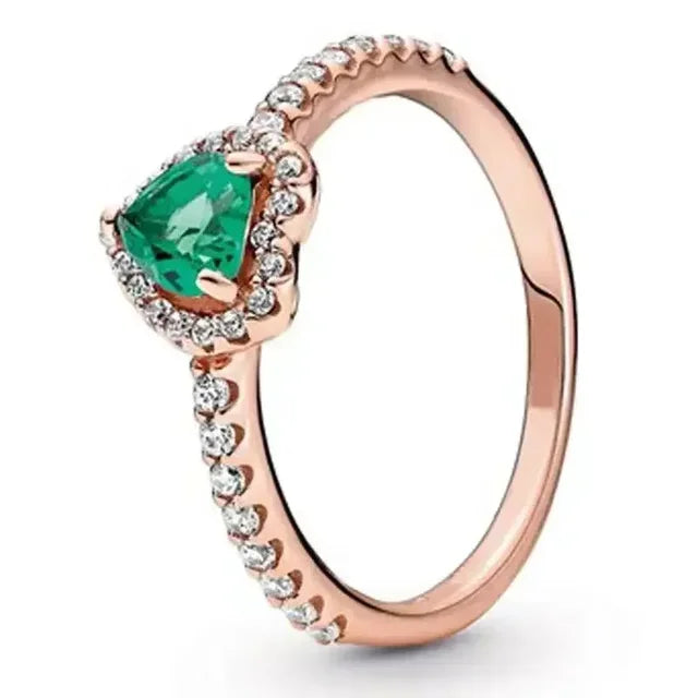 Herzförmiger Verlobungsring Diamant Weißgold