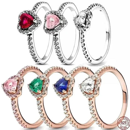 Herzförmiger Verlobungsring Diamant Weißgold