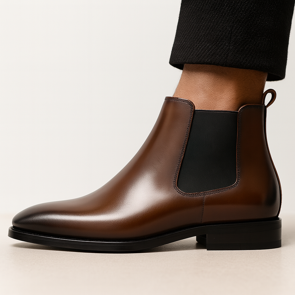 Herren Stiefeletten Schlanke Form Seitlichefer Einstieg