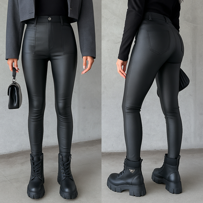 Damenhose Gerade Ausführung Strukturierte Oberfläche
