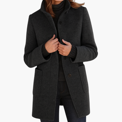 Norvielle Damen Kurzmantel Modern Elegant Übergangsjacke
