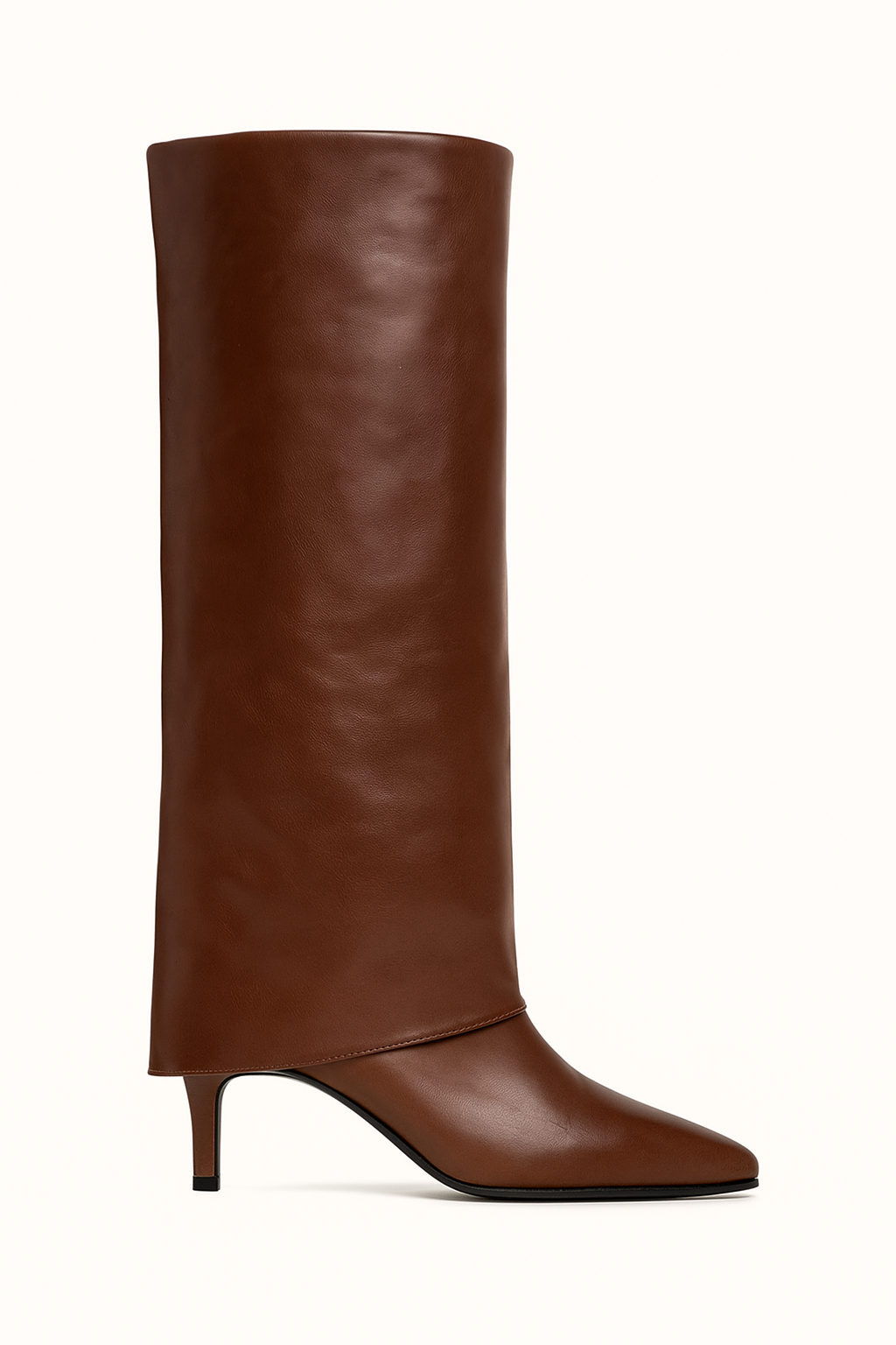 Damen Absatzstiefel Elegant Leder