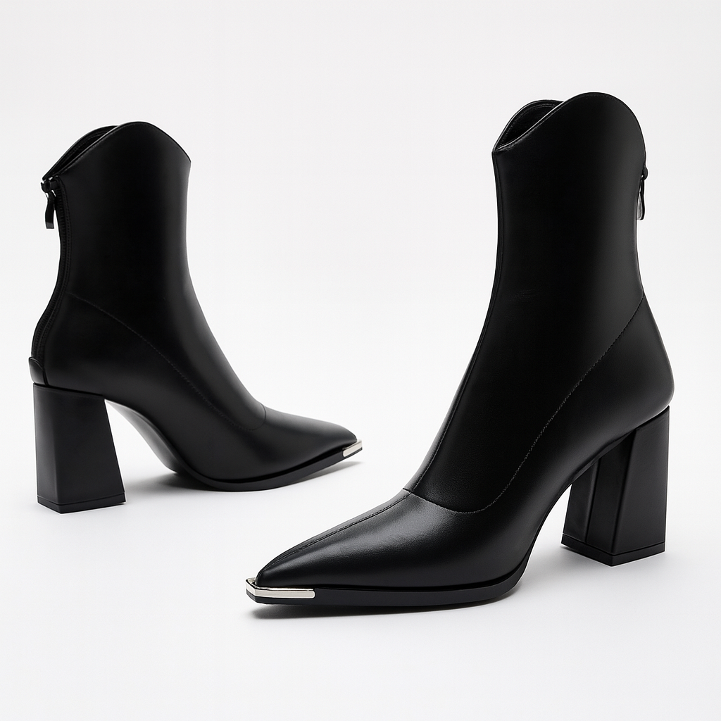 Damen Stiefeletten Spitzer Absatz Frühjahr