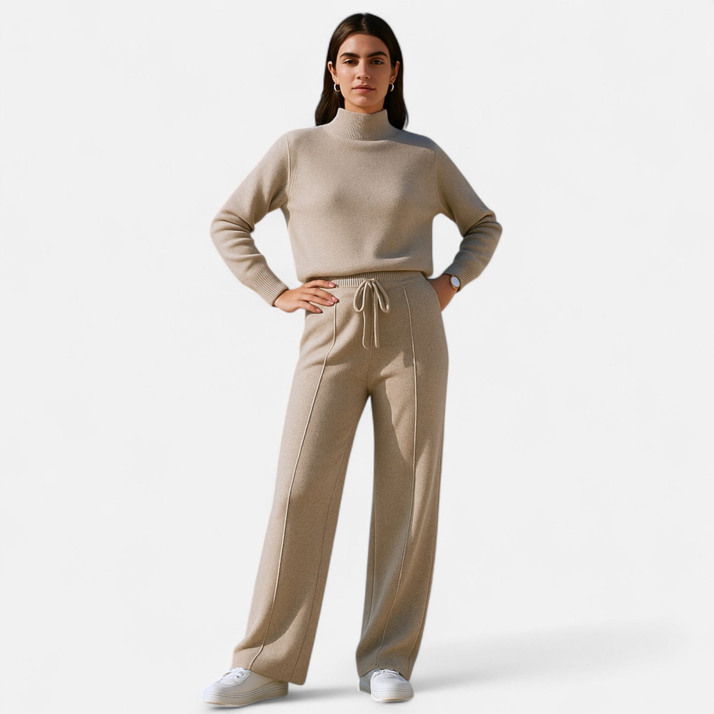 Damen Loungehose Locker Geschnittene Baumwolle Bequem