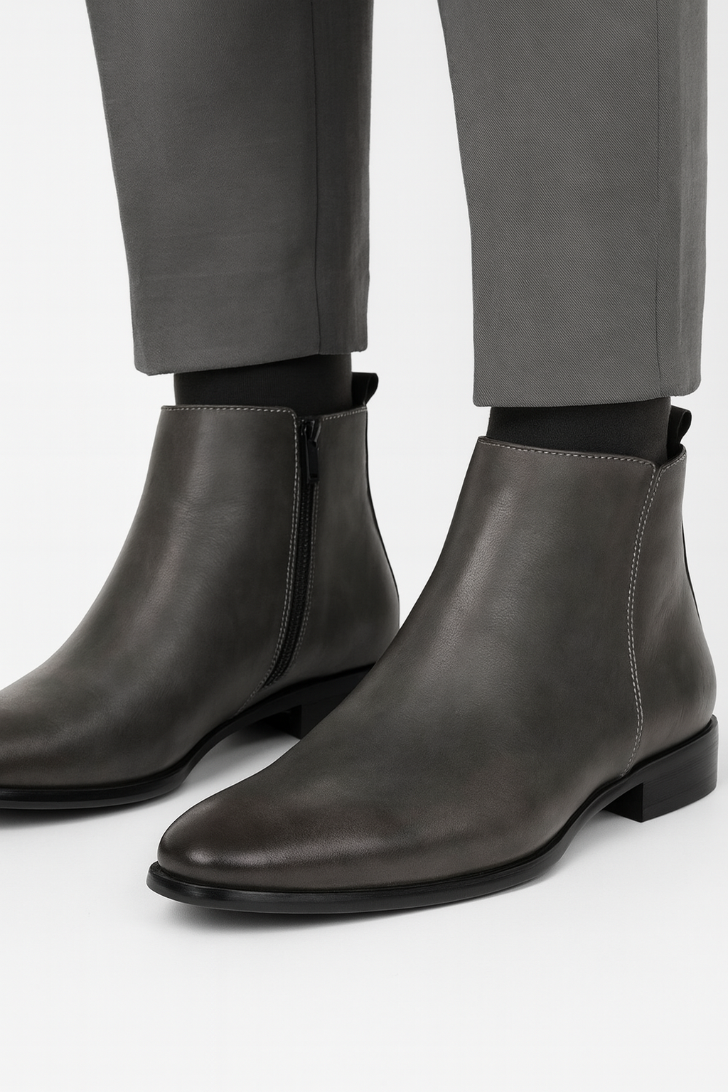 Herren Stiefel Glatte Schaftform Elastischer Seiteneinsatz