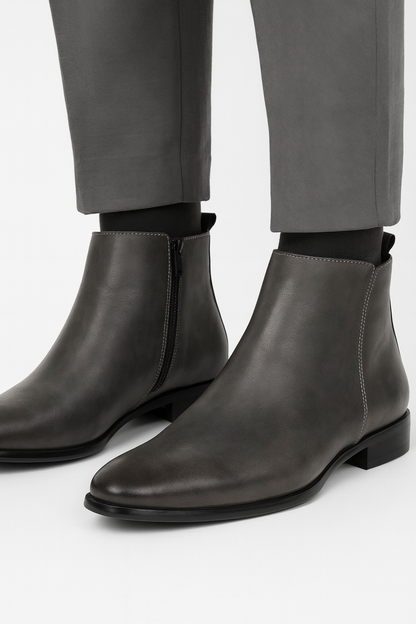 Herren Stiefel Glatte Schaftform Elastischer Seiteneinsatz
