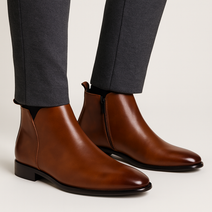 Herren Stiefel Glatte Schaftform Elastischer Seiteneinsatz