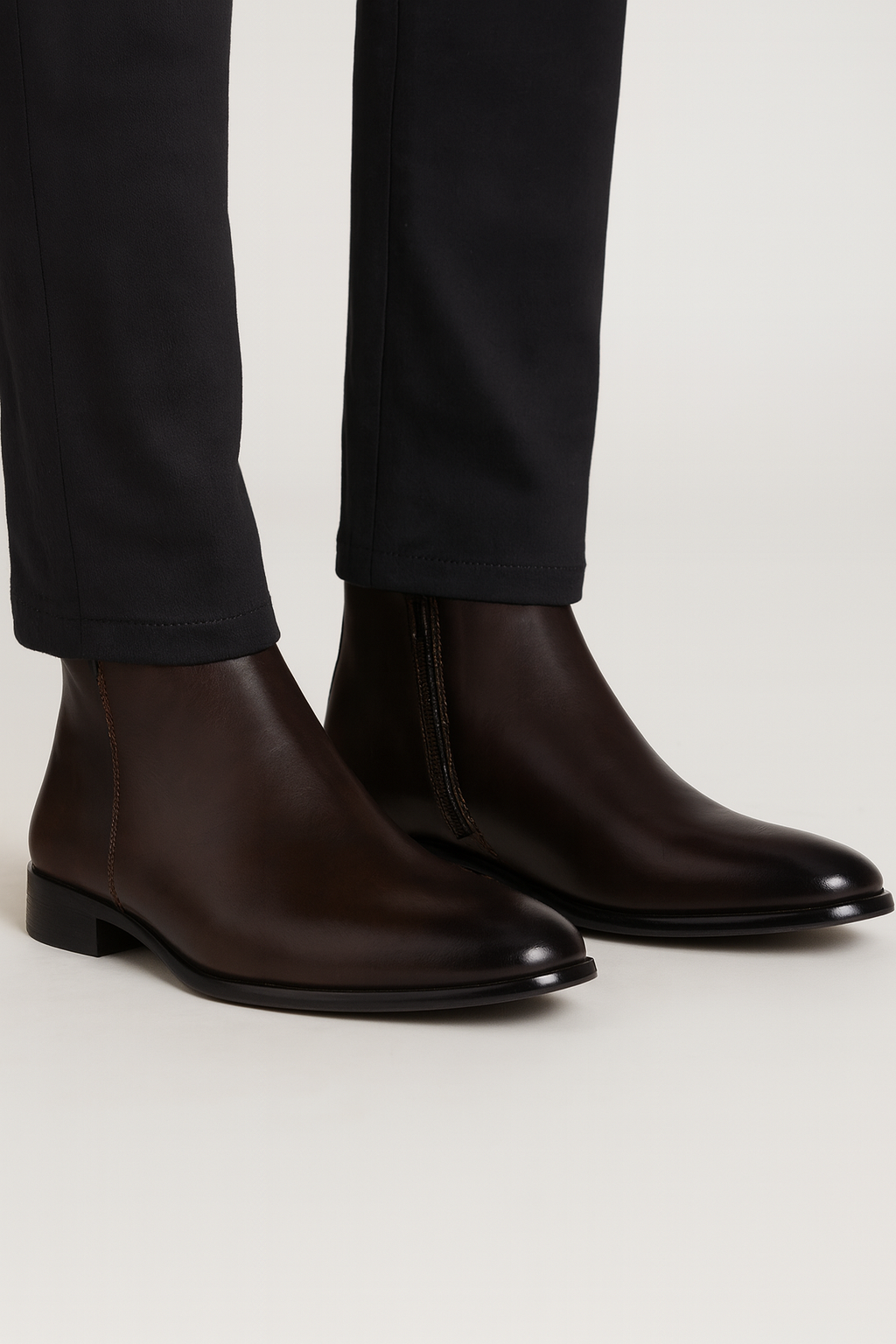 Herren Stiefel Glatte Schaftform Elastischer Seiteneinsatz