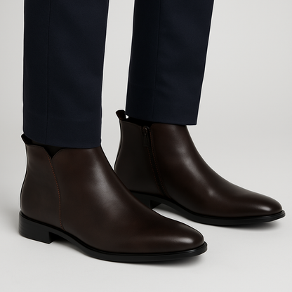 Herren Stiefel Glatte Schaftform Elastischer Seiteneinsatz