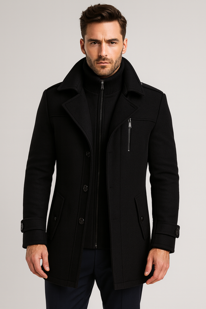 Herren Langarmmantel Herbst Winter Oberbekleidung