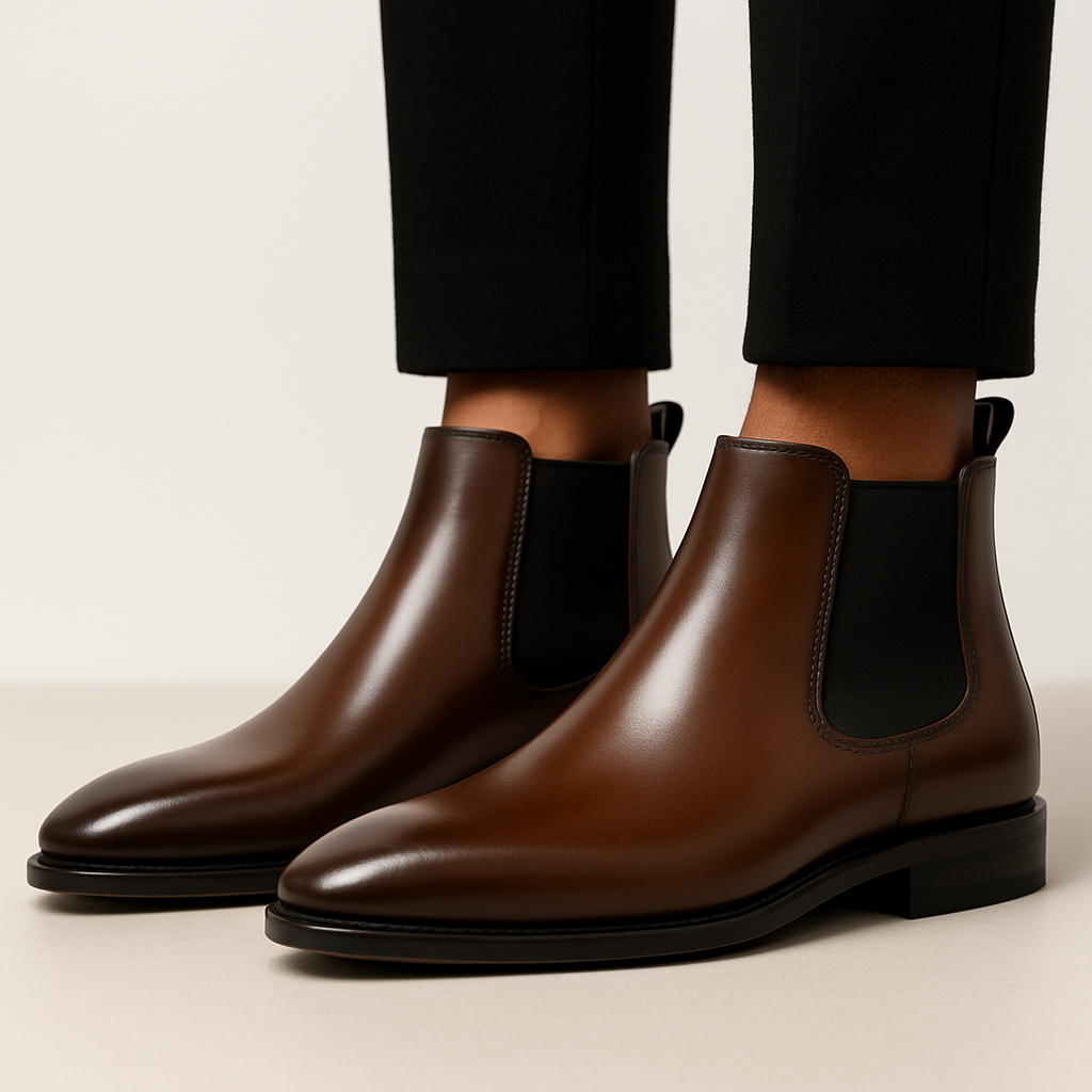 Herren Stiefeletten Schlanke Form Seitlichefer Einstieg