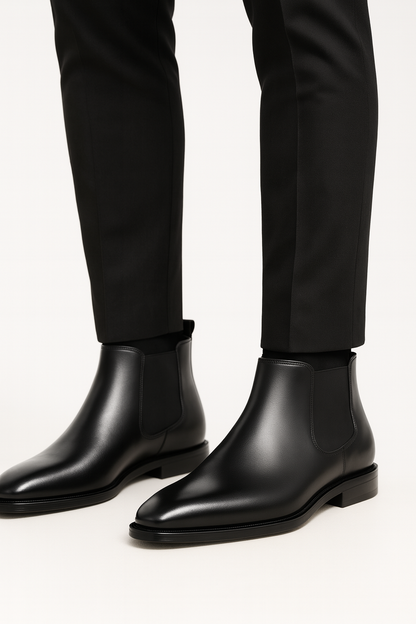 Herren Stiefeletten Schlanke Form Seitlichefer Einstieg