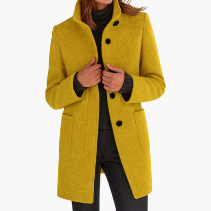 Norvielle Damen Kurzmantel Modern Elegant Übergangsjacke