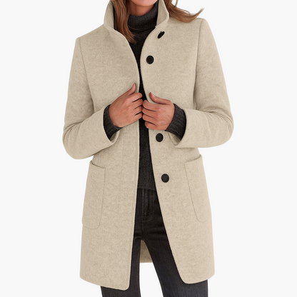 Norvielle Damen Kurzmantel Modern Elegant Übergangsjacke