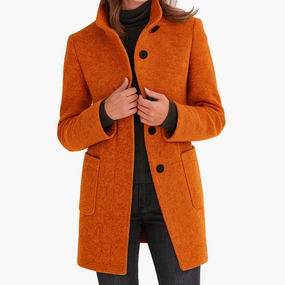 Norvielle Damen Kurzmantel Modern Elegant Übergangsjacke
